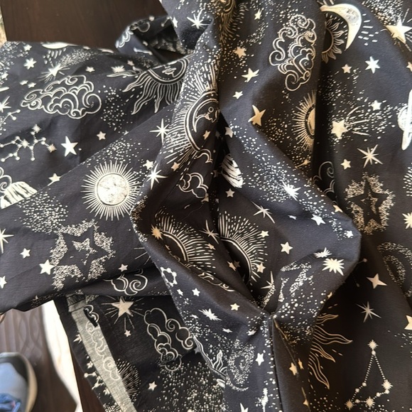 EvaRose Fold-over Fit & Flare Lunar Print Women Dress W/ Padded Bust & Pockets - Picture 7 of 10